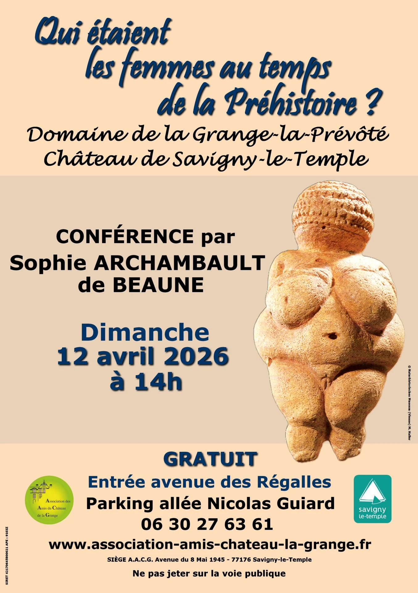 Conférence Les femmes au temps de la Préhistoire