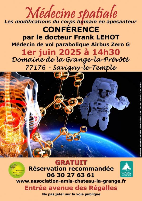 V3 affiche conference medecine spatiale entree light